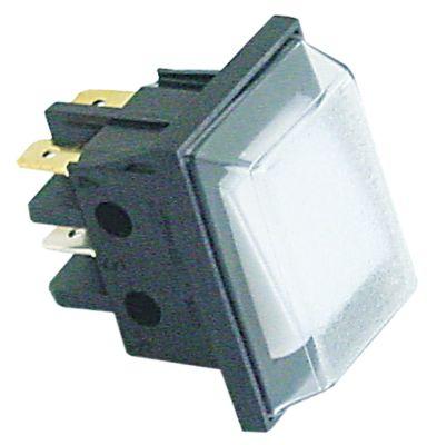 Vippekontakt Indbygningsmål 30x22mm gennemsigtig 2NO 250V Tilslutning Fladstik 6,3 mm