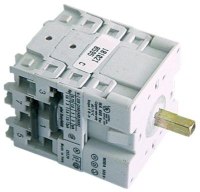 Drejeomskifter 16A Akse ø 5x5mm Akselængde 20mm Tilslutning Skruetilslutning 690V 0-1 Stillinger 2