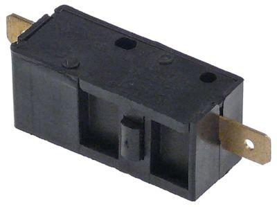 Mikrokontakt stiftbetjent 250V 15A 1NO Tilslutning Fladstik 6,3 mm sort L 375mm
