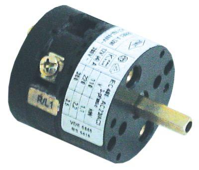 Drejeomskifter 12A Akse ø 5x5mm Akselængde 23mm Tilslutning Skruetilslutning 380V 0-1 Stillinger 2