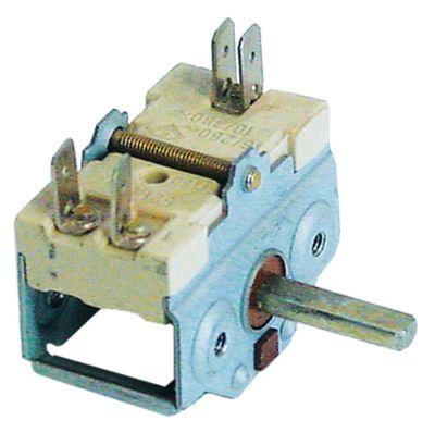 Kamkontakt Skiftesekvens 1-0-2 Akse ø 6x4,6mm Tilslutning Fladstik 3 skiftestillinger 1-polet