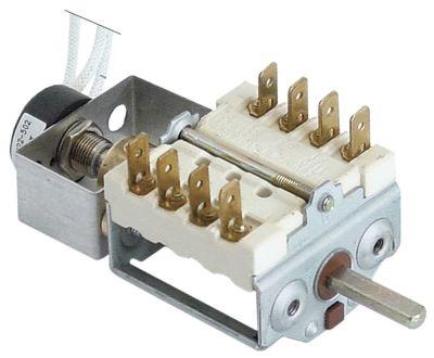 Kamkontakt 16A Skiftesekvens 0-1 Akse ø 6x4,6mm Akselængde 23mm Tilslutning Kabel 560mm
