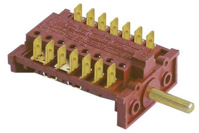 Kamkontakt 16A Skiftesekvens 0-1-2-3-4-5 Akse ø 6x4,6mm Akselængde 23mm
