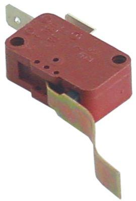 Mikrokontakt grebsbetjent 250V 10A 1NO Tilslutning Fladstik 6,3 mm med arm