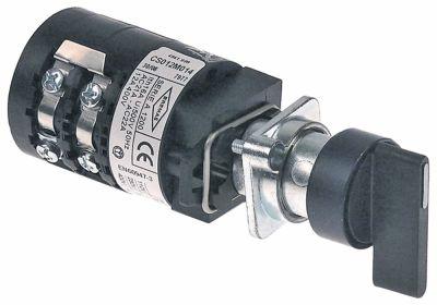 Drejeomskifter 12A Akse ø 5x5mm Akselængde 23mm Tilslutning Skruetilslutning 400V 1-2-3-4