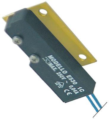 Magnetkontakt 250V 4A Tilslutning Fladstik 6,3 mm Kabellængde 80mm L 65mm B 20mm 1NO P maks. 100W