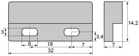 Magnetkontakt 250V 5A Tilslutning kodet stik Kabellængde 1750mm L 32mm B 15mm 1NO P maks. 50W