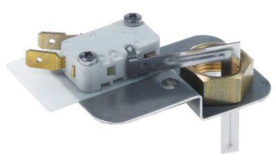 Mikrokontakt grebsbetjent 230V 4A 1NO Tilslutning Fladstik 6,3 mm med arm