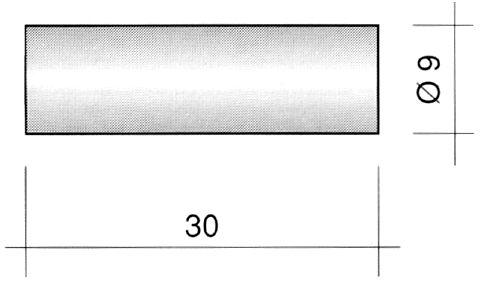 Magnet ø 6mm UD ø 6mm L 30mm  -