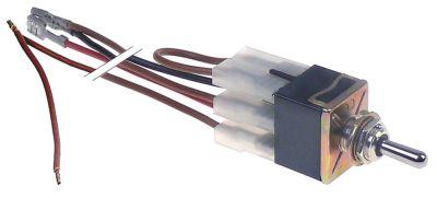 Vippeafbryder 250V 2NO 16A Gevind M12x0,75 med middelstilling ON-OFF-ON Fladstik 6,3 mm