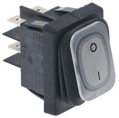 Vippe kontakt on/off 2NO 20A30X22 mm. hvid m/lys