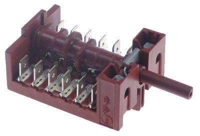 Kamkontakt 16A Skiftesekvens 0-1-2-3 Akse ø 6x4,6mm Akselængde 23mm