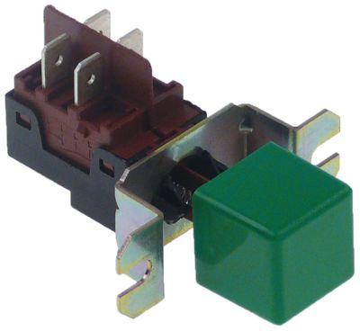 Trykkontakt grøn 2NO 250V Tilslutning Fladstik 6,3 mm 1x  - 16A