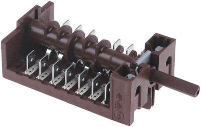 Kamkontakt 16A Skiftesekvens 0-1-2-3-4-5 Akse ø 6x4,6mm Akselængde 23mm