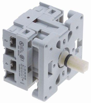 Drejeomskifter 20A Akse ø 8x9mm Akselængde 20mm Tilslutning Skruetilslutning 600V 0-1 Stillinger 2