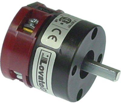 Drejeomskifter 20A Akse ø 5x5mm Akselængde 16mm Tilslutning Skruetilslutning 690V 0-1-tast