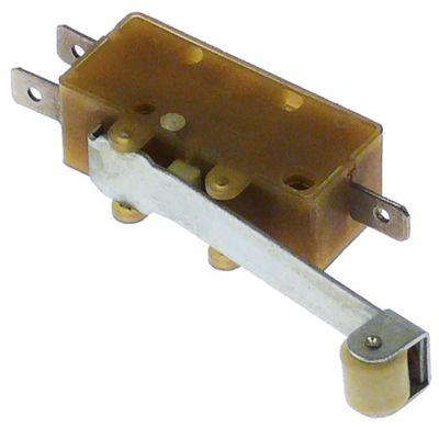 Mikrokontakt rullegrebsbetjent 250V 15A 1CO Tilslutning Fladstik 6,3 mm L 42mm med rullearm