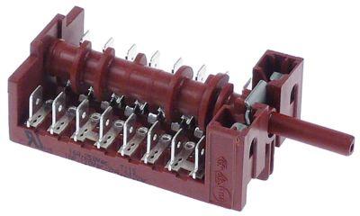 Kamkontakt 16A Skiftesekvens 1-0-2-3 Akse ø 6x4,6mm Akselængde 23mm