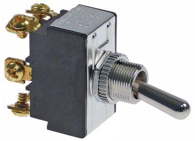 Vippeafbryder 250V 2CO 15A Gevind M12x0,75  - ON-OFF-ON Skruetilslutning