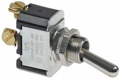 Vippeafbryder 120-240V 1NO 12/20A Gevind M10x0,75  - ON-OFF Skruetilslutning