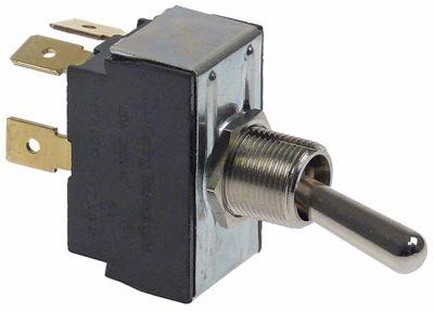 Vippeafbryder 250V 2NO 20A Gevind M12x0,75 ON-OFF Fladstik 6,3 mm