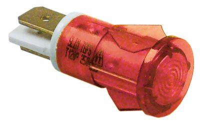 Kontrollampe rød 230v ø12mm