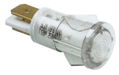 Kontrollampe hvid 230v ø12mm