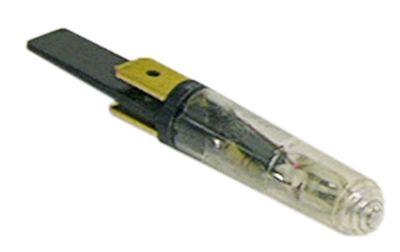 Signalelement 24V gennemsigtig Tilslutning Fladstik 6,3 mm