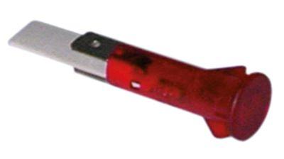 Kontrollampe rød 230v ø10mm