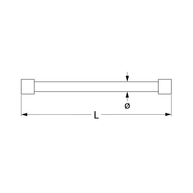 Infrarødlampe 500W 230V L 490mm Tilslutning M4 ø 12mm