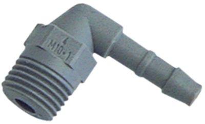 Slangetilslutning Plastik vinkel Gevind M10x1 Slange ø 4mm Tilslutning M10x1 VPE 1Stk.