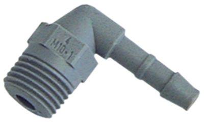 Slangetilslutning Plastik vinkel Gevind M10x1 Slange ø 6mm Tilslutning M10x1 VPE 1Stk.