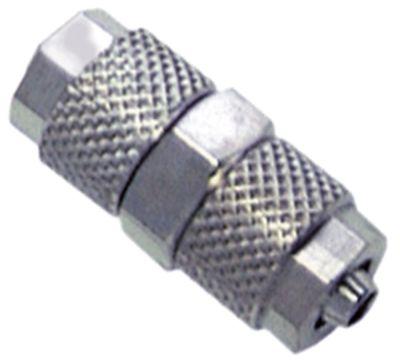 Rørforskruning Messing fornikling Slange ø 4x6mm lige