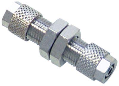 Rørforskruning Messing fornikling Slange ø 4x6mm Gennemgangsform