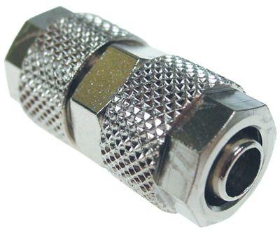Rørforskruning Messing fornikling Slange ø 6x8mm lige