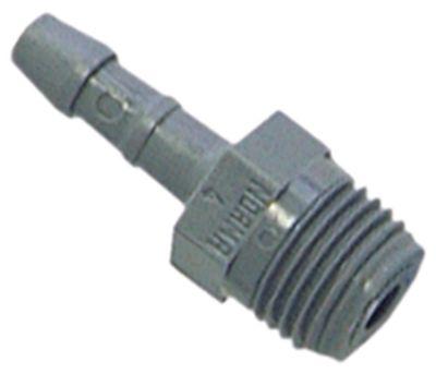 Slangetilslutning Plastik lige Gevind 1/4