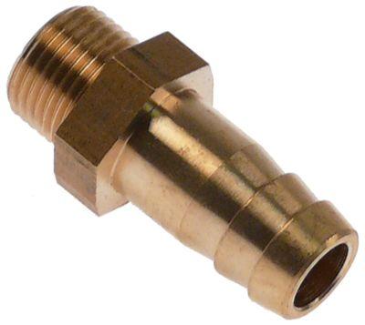 Slangetilslutning Messing lige Gevind M12x1 Slange ø 11mm VPE 1Stk.