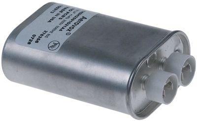 HV-kondensator 91µF 2500V Aluminium Tilslutning Fladstik 6,3 mm Bægerkondensator