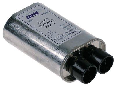 HV-kondensator 11µF 2100V Aluminium Tilslutning Fladstik Bægerkondensator