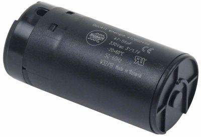 Kondensator 47-56µF 330V Plastik  - Tilslutning  - ø 46mm L 99mm