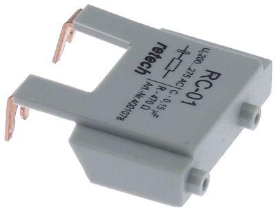 Interferensfilter Type RC-01 Kapacitet 0,15µF L 37,5mm H 37mm B 10mm 470OHM