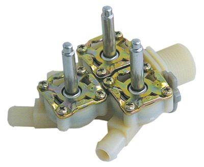 Magnetventillegemer 3x lige 230V Plastik T.maks. 90°C Indgang 3/4