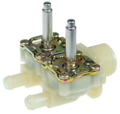 Magnetventillegemer 2x lige 230V Plastik T.maks. 90°C Indgang 3/4