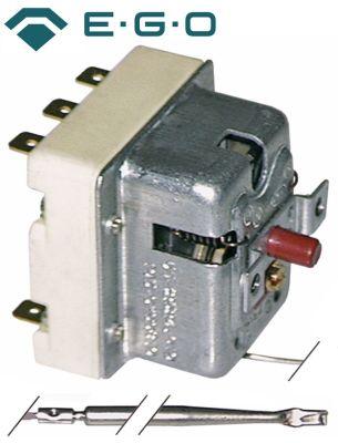 Sikkerhedstermostat Frakoblingstemp. 360°C 3-polet 20A Føler ø 4mm Føler L 122mm Kapillærrør