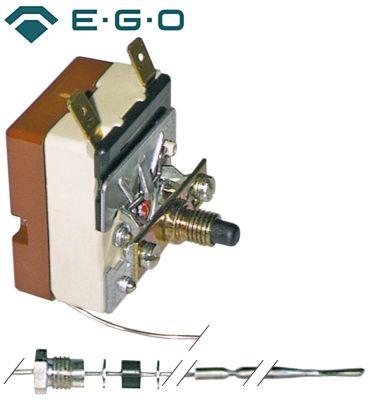 Sikkerhedstermostat Frakoblingstemp. 132°C 1-polet 16A Føler ø 31mm Føler L 248mm Kapillærrø