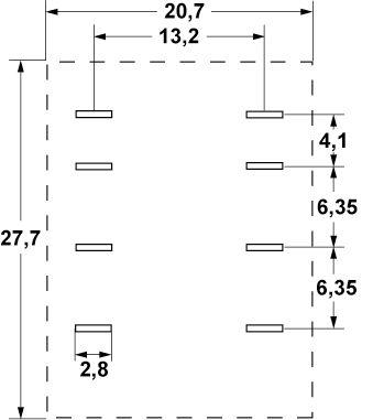 Effektrelæ FINDER 24VDC 10A 2CO Tilslutning F2 250V Stiktilslutning 2-polet 94.92.3