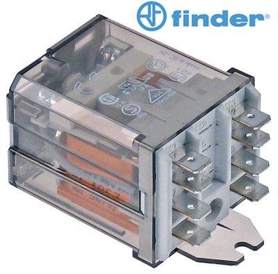 Effektrelæ FINDER 230VAC 16A 2CO Tilslutning F6,3 Laskefastgørelse Mål 68x38,2x35,8mm