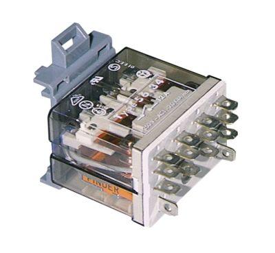 Effektrelæ FINDER 230VAC 12A 4CO Tilslutning Fladstik 4,8mm DIN-skinne
