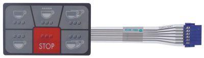 Folietastatur L 74mm B 44mm Kaffemaskine