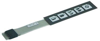 Folietastatur L 105mm B 27mm sort Taster 5